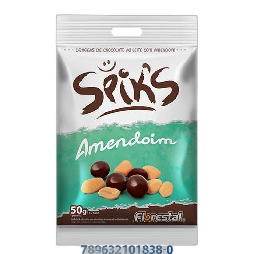 Detalhes do produto Choc Spiks 50Gr Florestal Amendoim