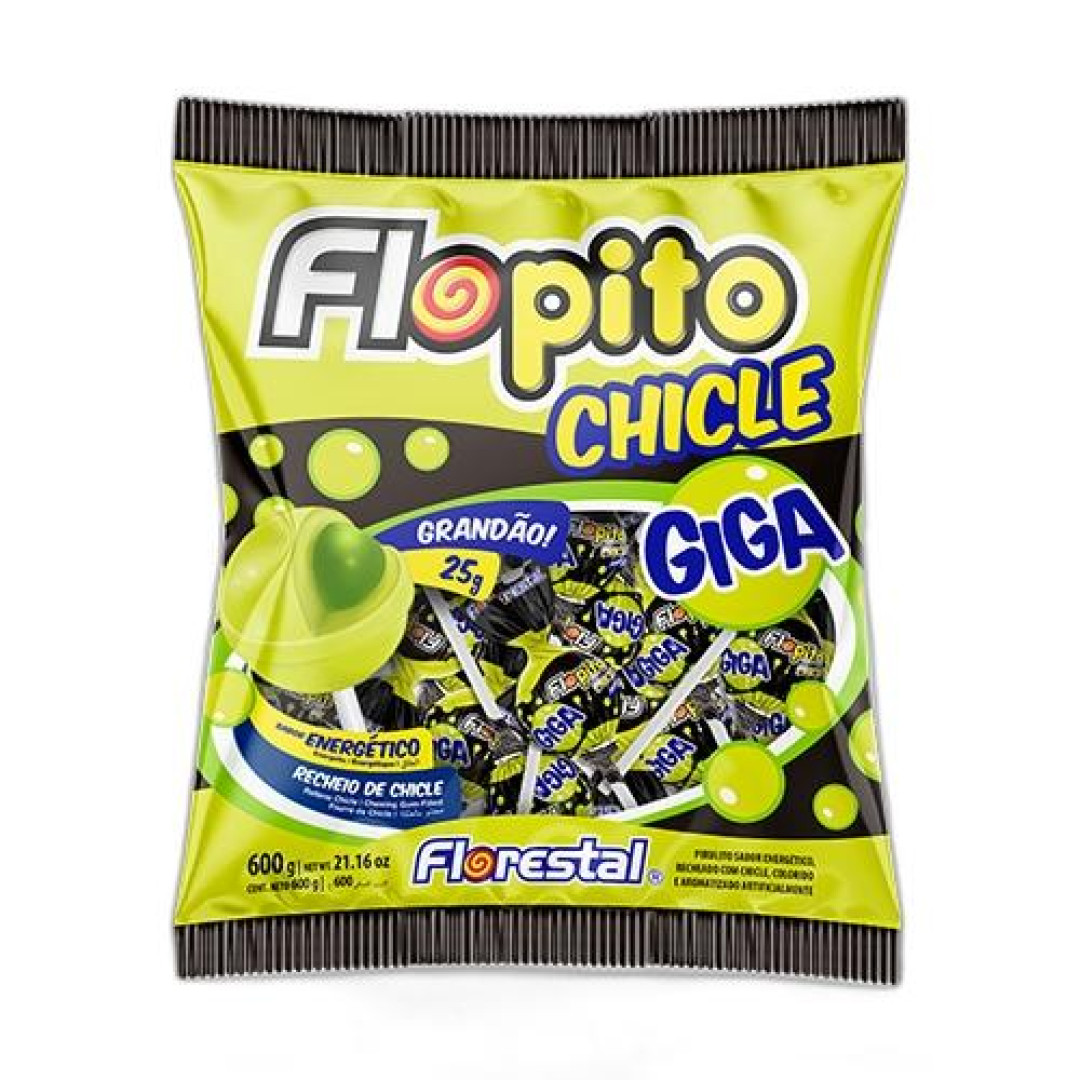 Detalhes do produto Pirl Chicle Flopito Giga 600Gr Florestal Energetico