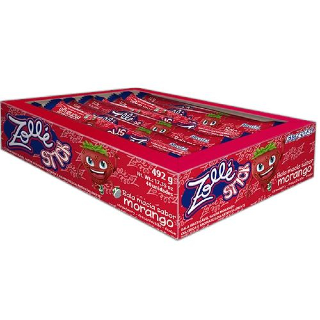Detalhes do produto Bala Mast Zolle Stick Dp 40X12,3Gr Flore Morango