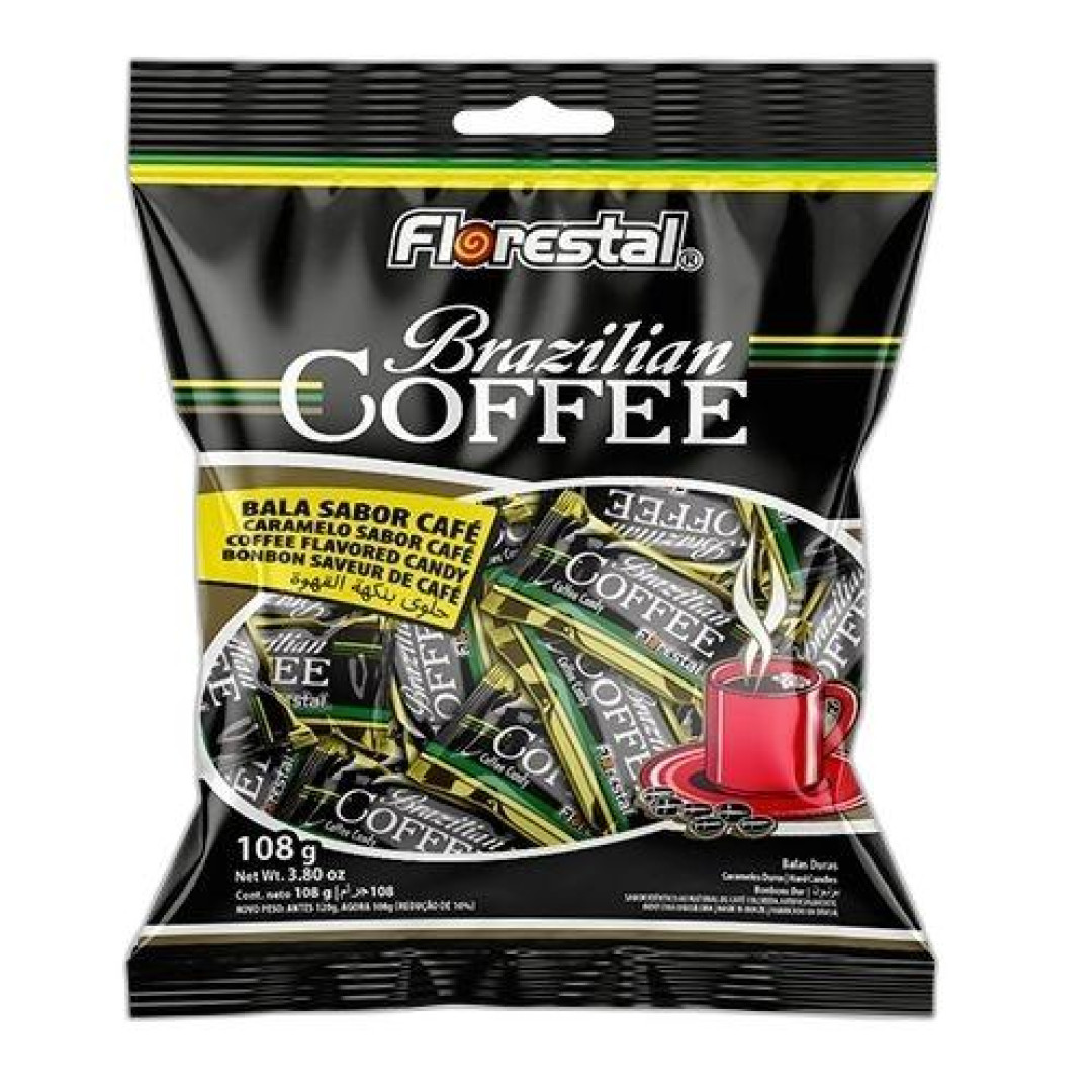 Detalhes do produto Bala Dura Brazilian Coffee 108Gr Florest Cafe