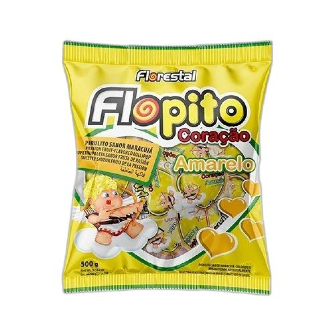 Detalhes do produto Pirl Flopito Coracao 50Un Florestal Maracuja