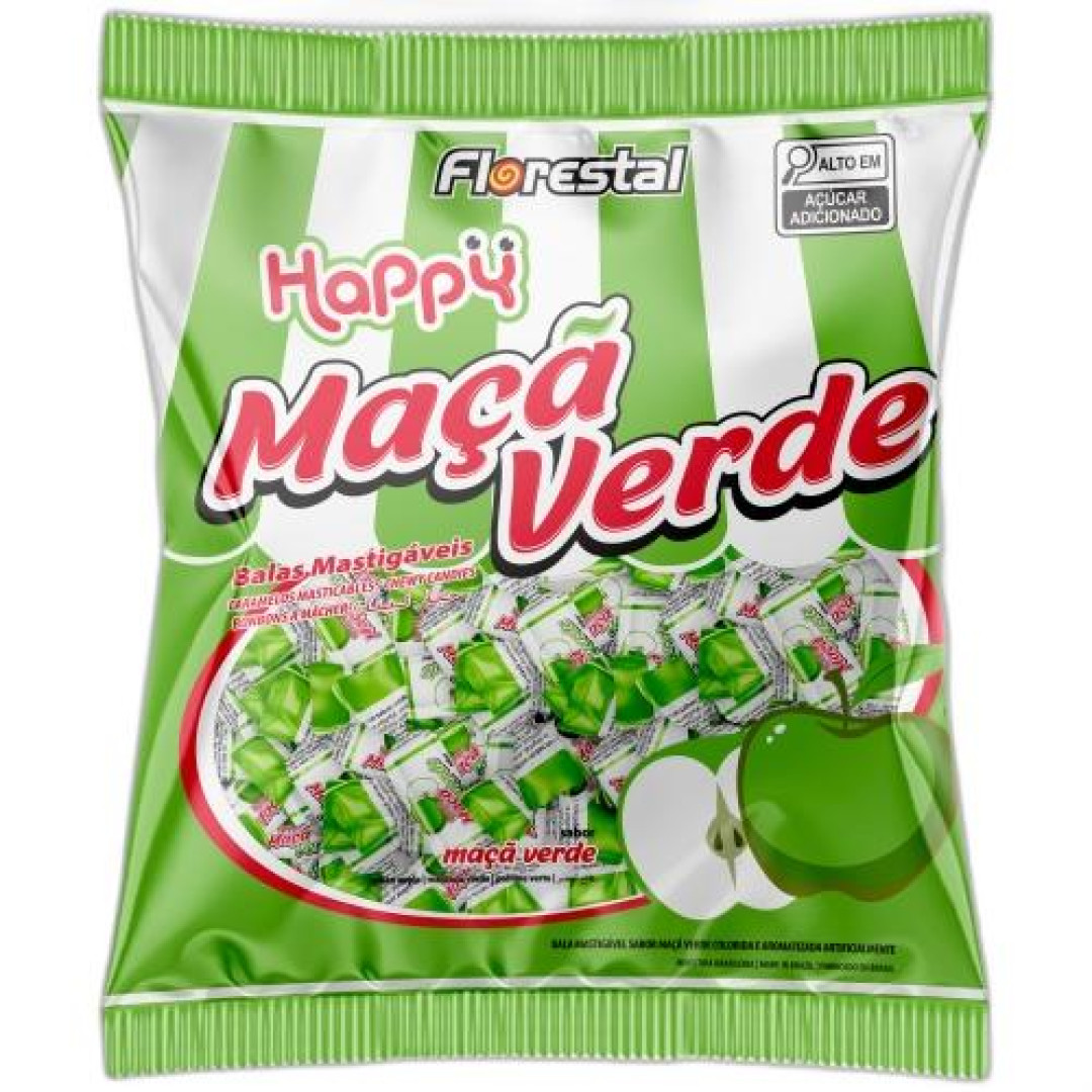 Detalhes do produto Bala Mast Happy 500Gr Flore Maca Verde