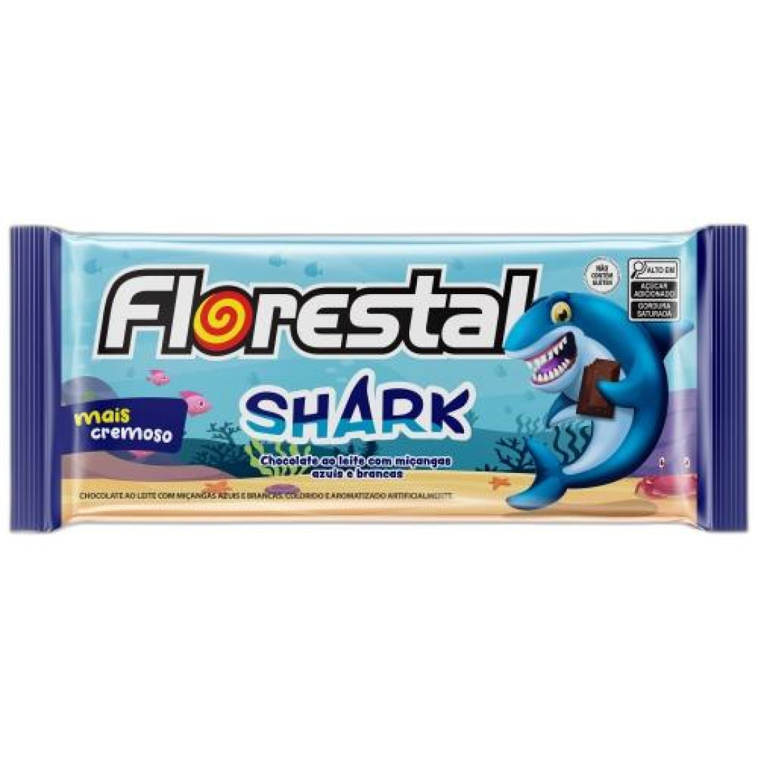 Detalhes do produto Choc Shark 80Gr Florestal Ao Leite
