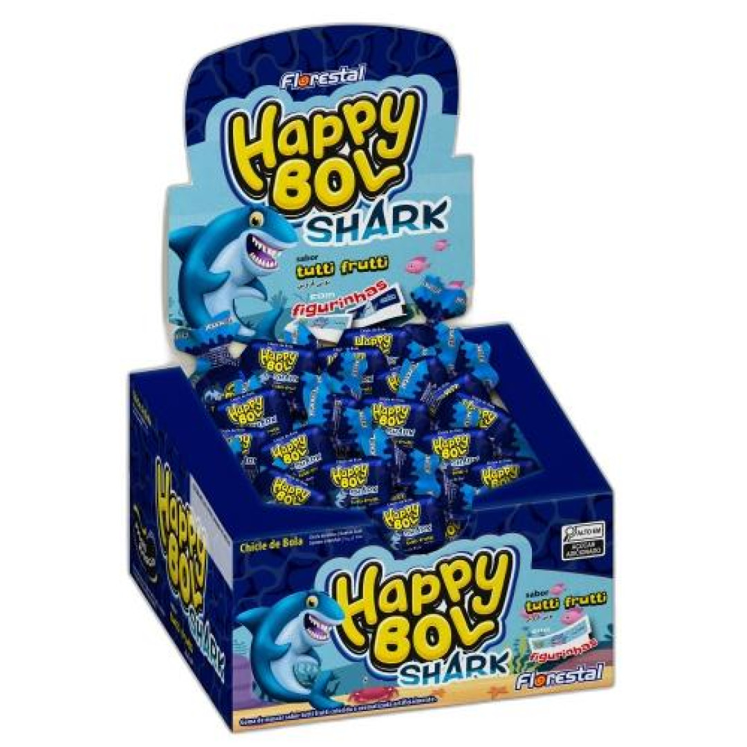 Detalhes do produto Chicle Happy Bol Shark 140Gr Florest Tutti Frutti