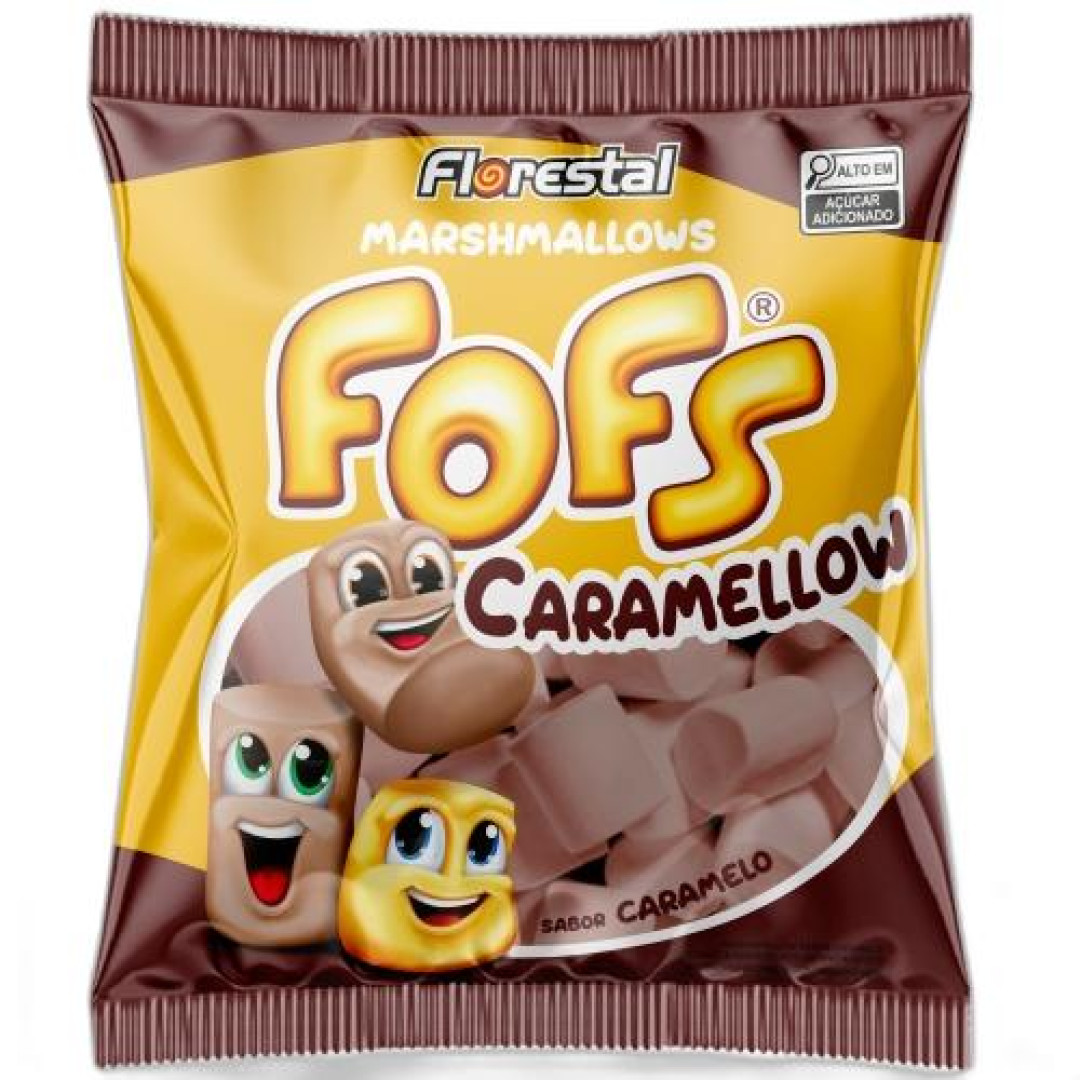 Detalhes do produto Marshmallow Fofs Caramellow 220Gr Flores Caramelo