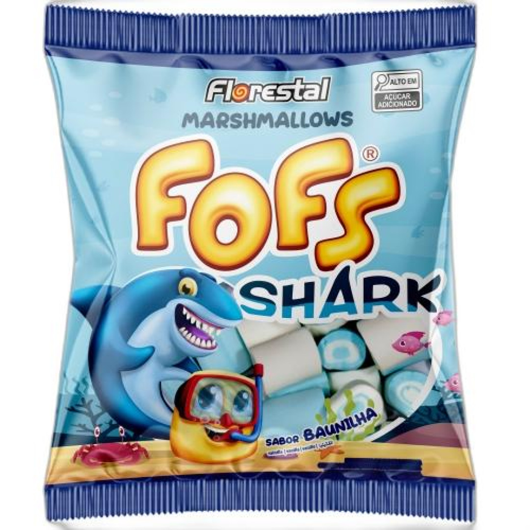 Detalhes do produto Marshmallow Fofs Shark 220Gr Flores Baunilha