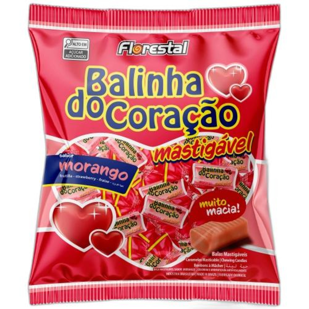 Detalhes do produto Bala Mast Balinha Do Coracao 500Gr Flore Morango