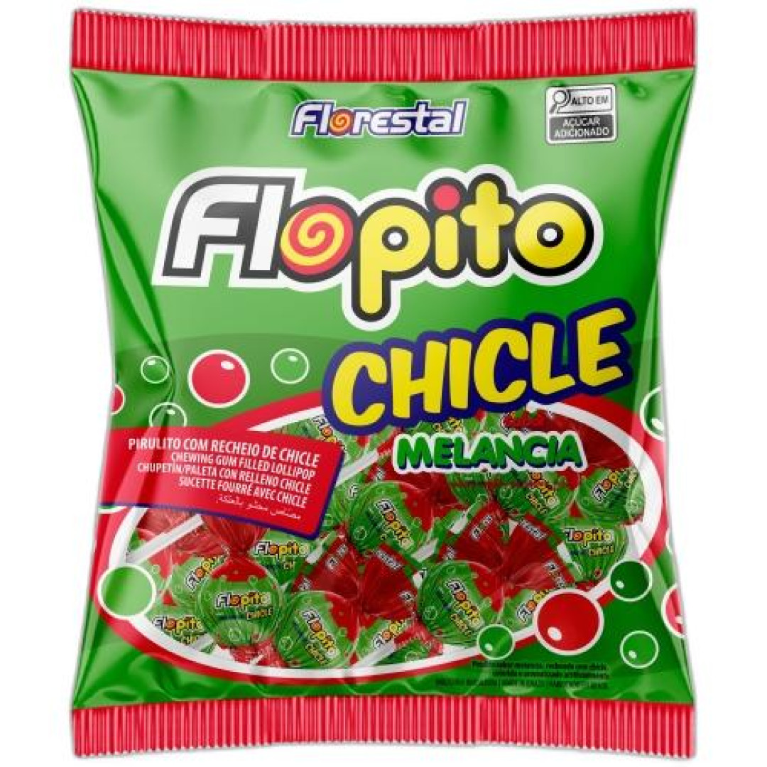 Detalhes do produto Pirl Chicle Flopito 500Gr Florestal Melancia