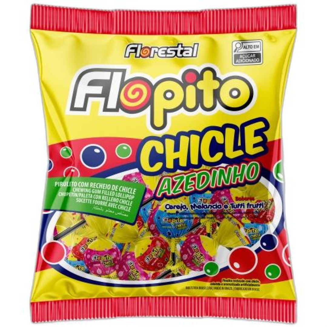 Detalhes do produto Pirl Chicle Flopito 500Gr Florestal Sortido Azedo