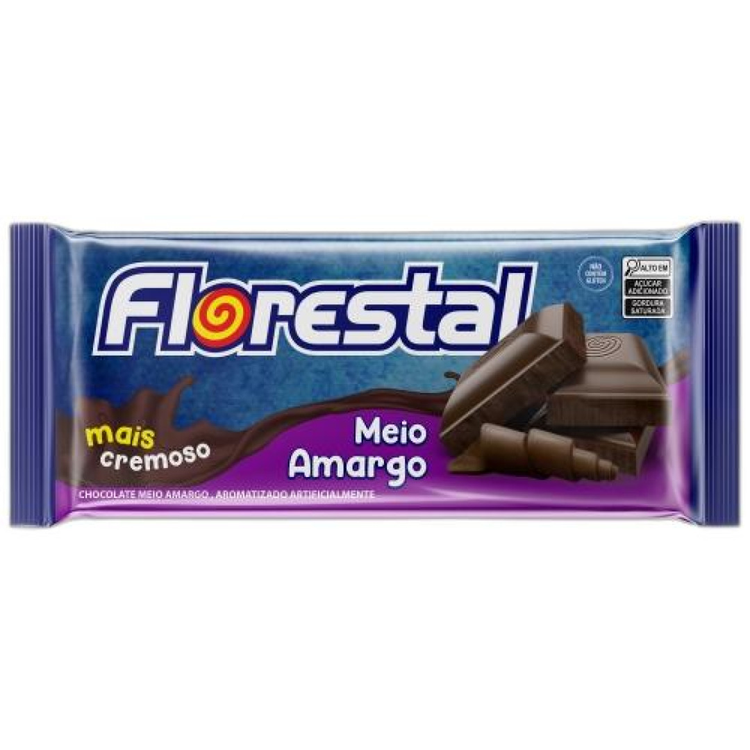 Detalhes do produto Choc 80Gr Florestal Meio Amargo