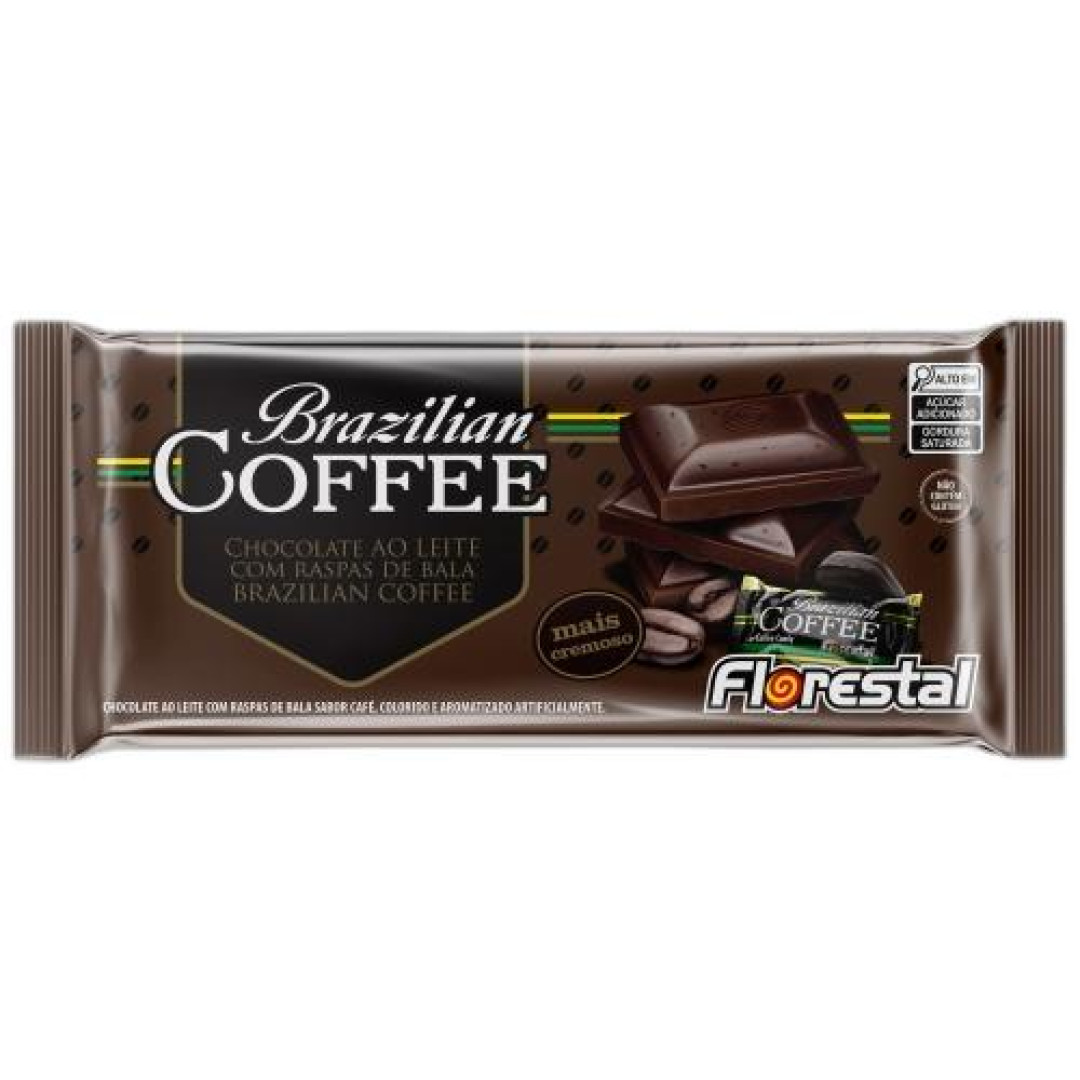 Detalhes do produto Choc Brazilian Coffee 80Gr Florestal Ao Leite.cafe