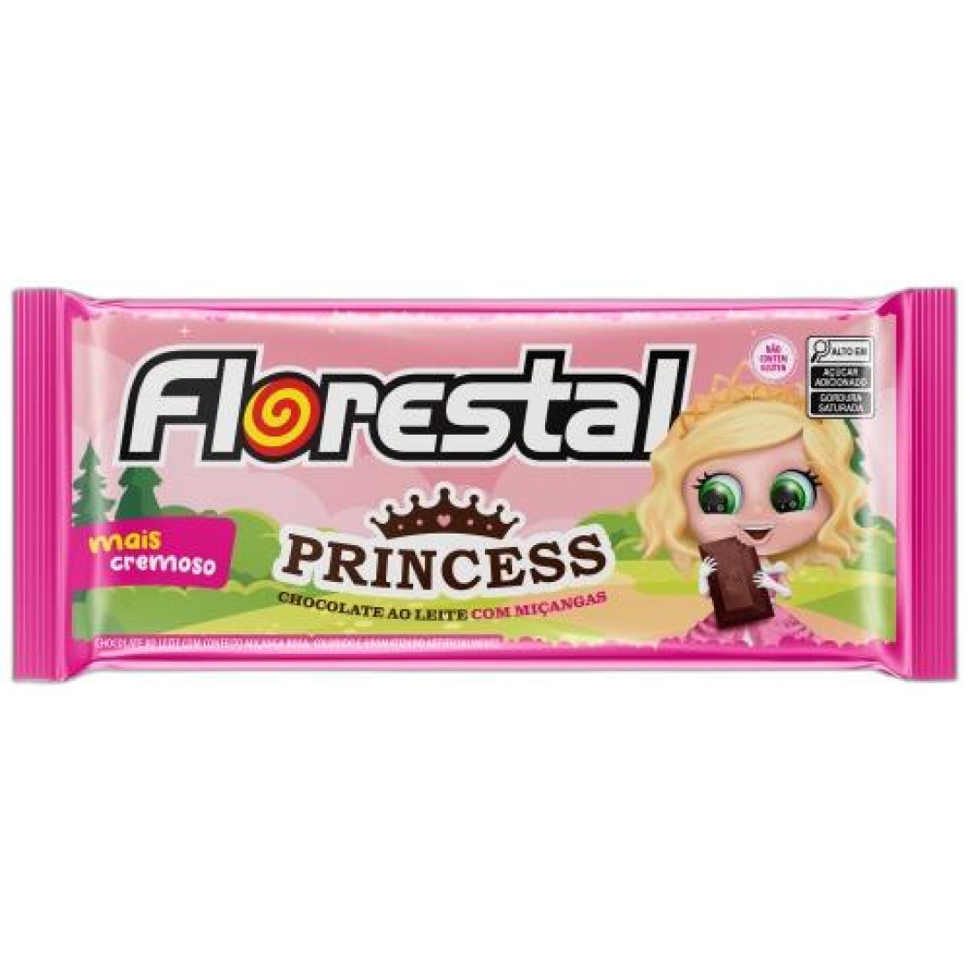 Detalhes do produto Choc Princess 80Gr Florestal Ao Leite