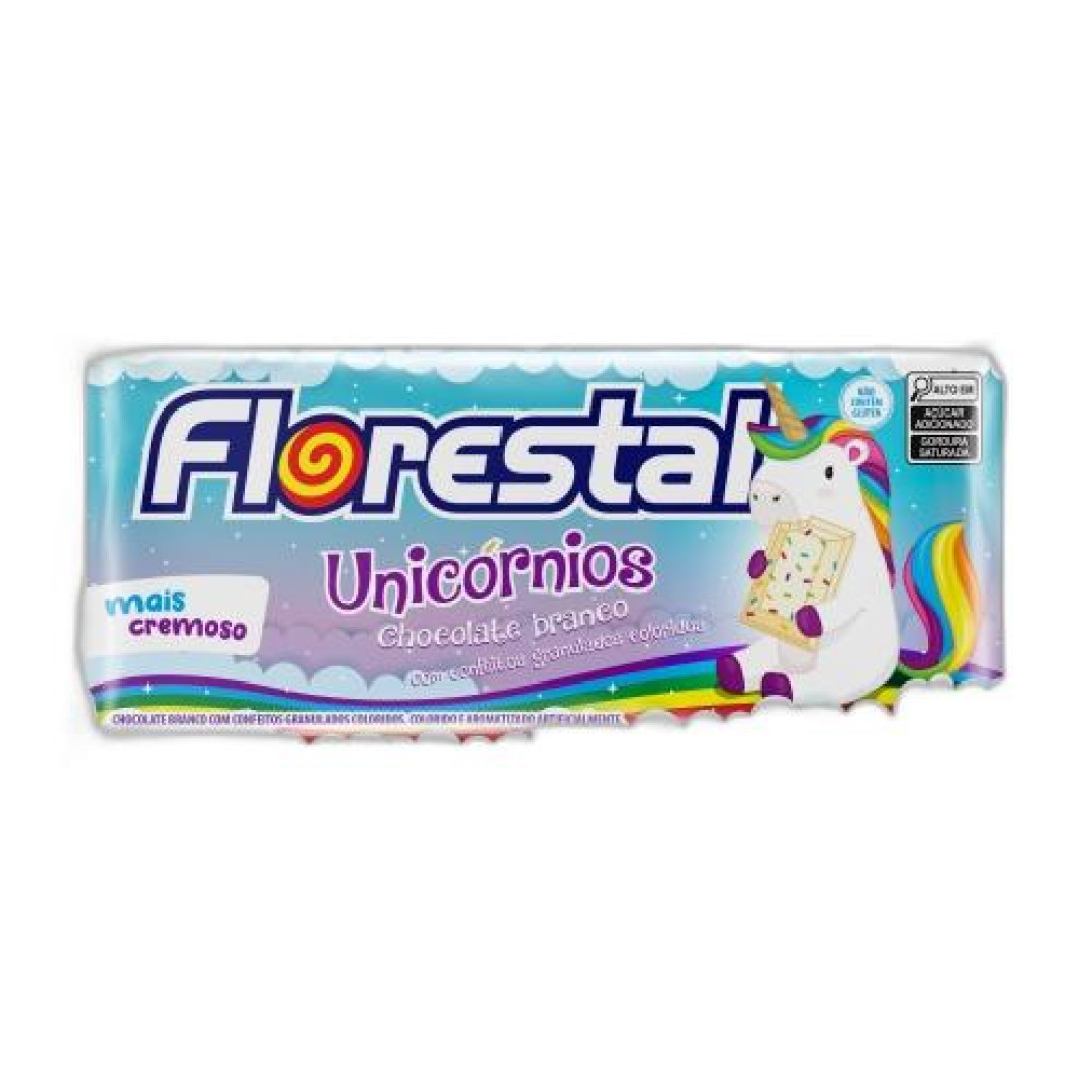 Detalhes do produto Choc Unicornios 80Gr Florestal Choc Bco
