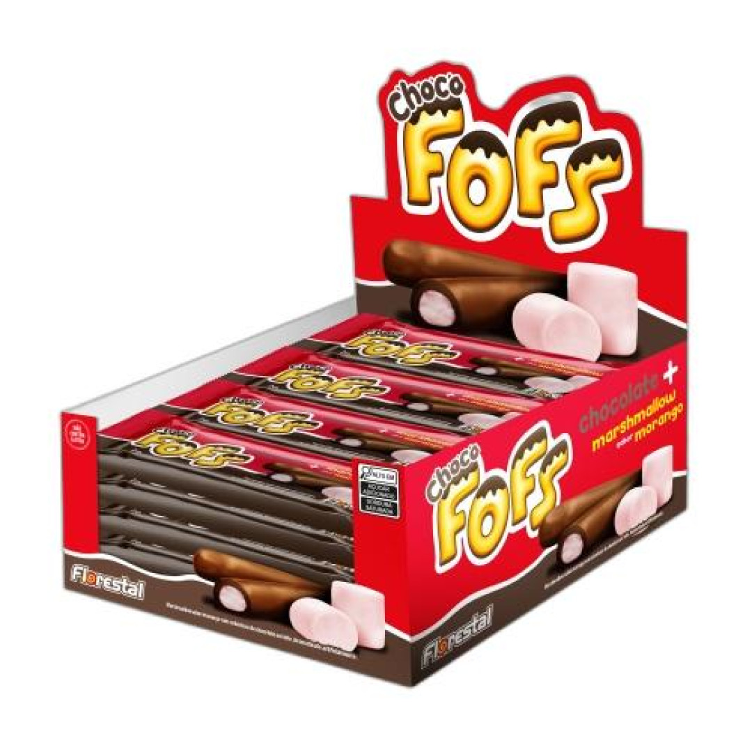 Detalhes do produto Marshmallow Cob Choc  Fofs 16X18Gr Flore Morango