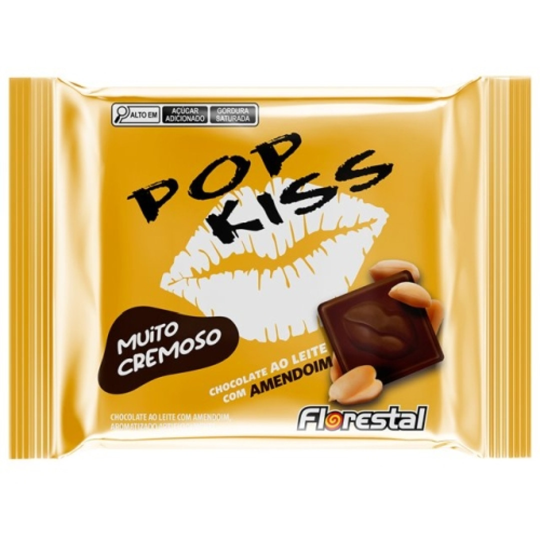 Detalhes do produto Choc Pop Kiss 60Gr Florestal Choc.amendoim