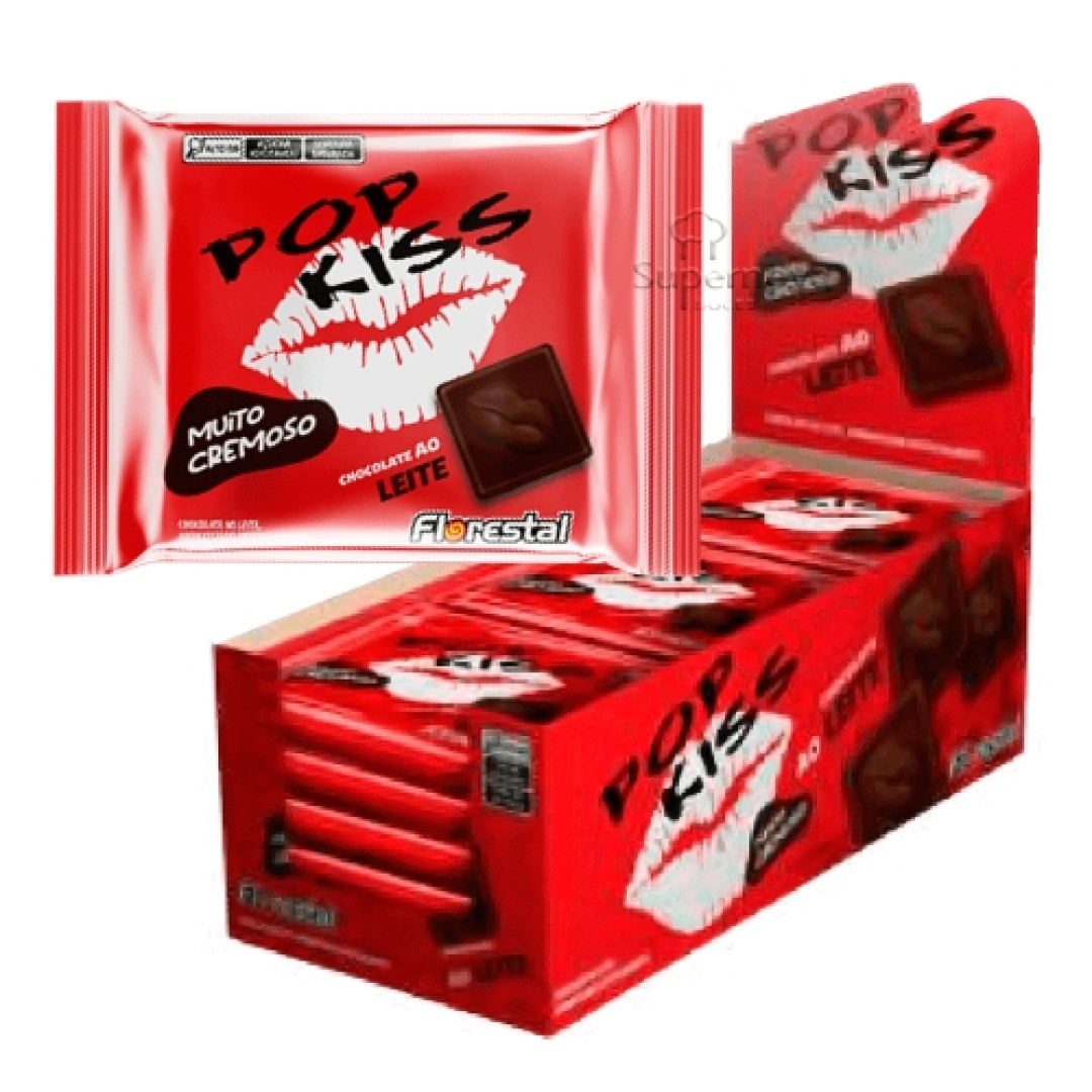 Detalhes do produto Choc Pop Kiss 15X20Gr Florestal Ao Leite