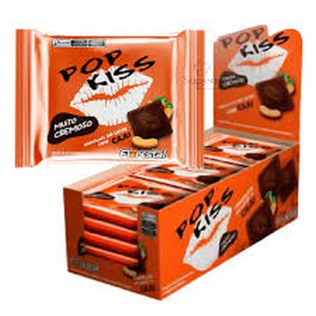 Detalhes do produto Choc Pop Kiss 15X20Gr Florestal Choc.castanha