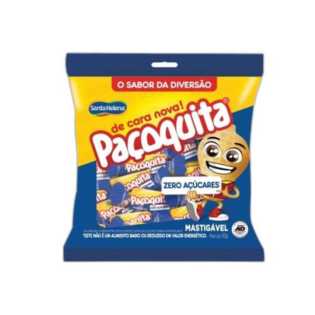 Detalhes do produto Bala Mast Pacoquita Zero 50Gr Sta Helena Amendoim