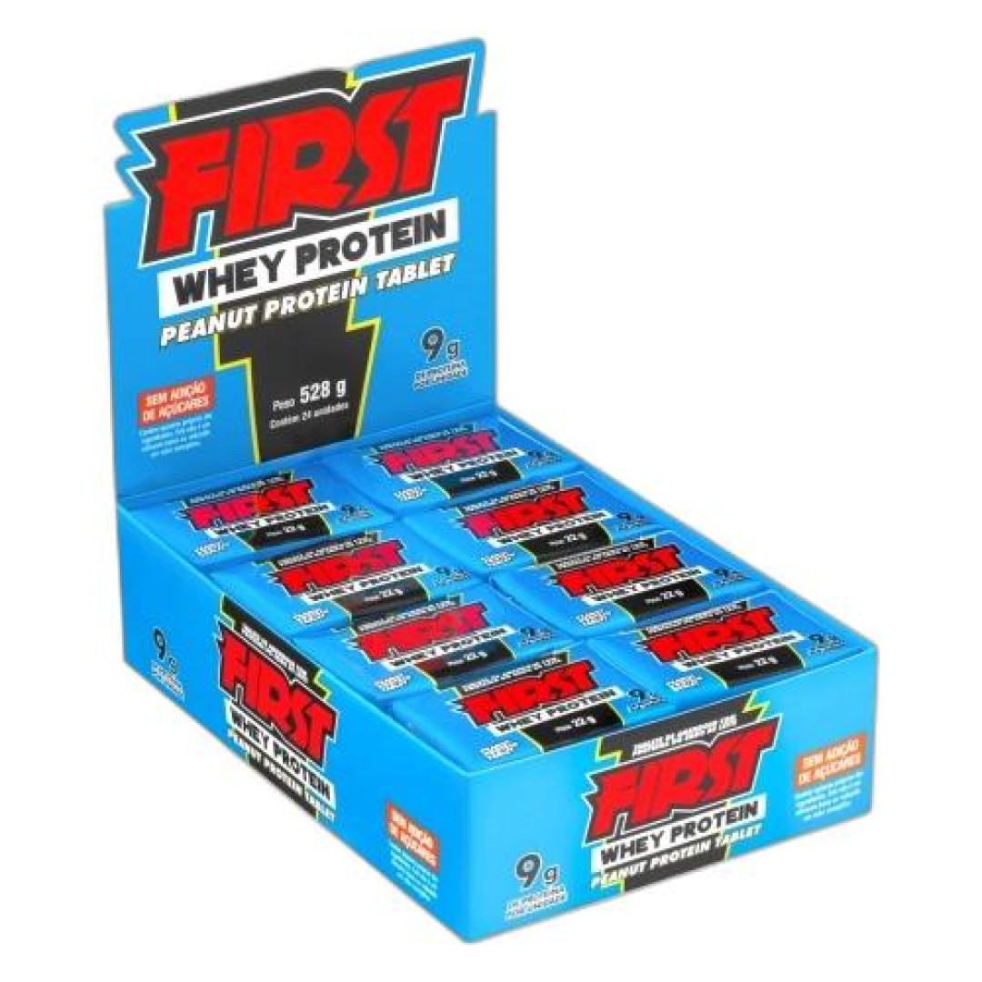 Detalhes do produto Tablete First Whey Prot Dp 24X22Gr Sta H Amendoim