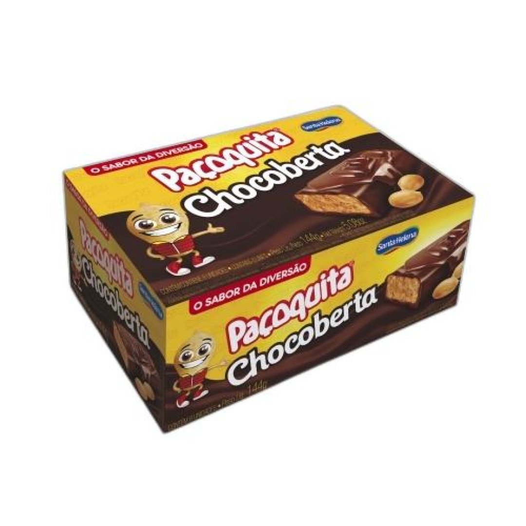 Detalhes do produto Pacoca Pacoquita Cob Quad Embr Dp 08X18G Chocolate