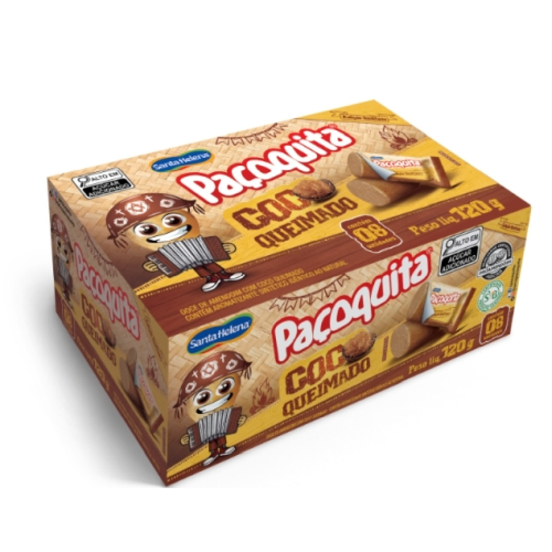 Detalhes do produto Pacoca Pacoquita Rolha Dp 120Gr Sta Hele Coco Queimado