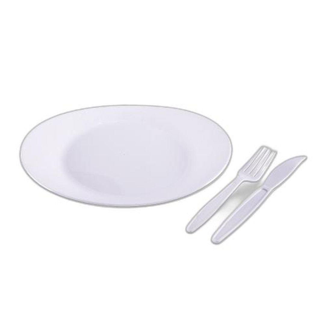Detalhes do produto X Kit Churrasco 10Un Prafesta Branco