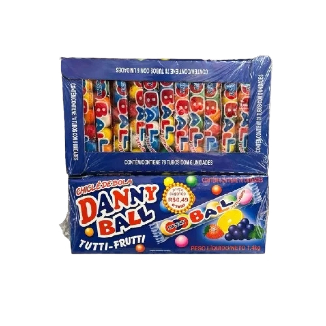 Detalhes do produto Chicle Danny Ball Tubo 78Un Sta Fe Tutti Frutti