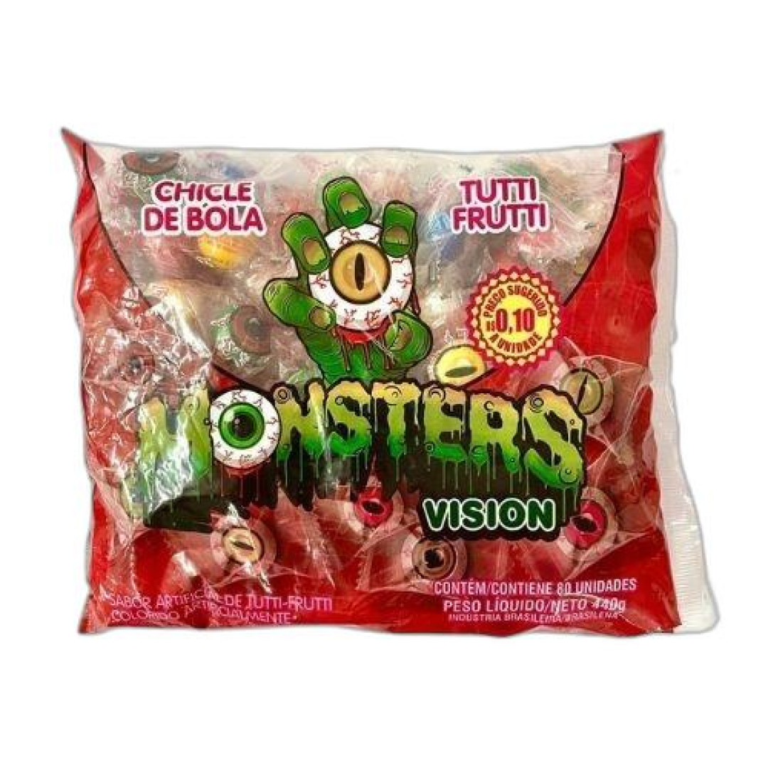 Detalhes do produto Chicle Monster Vision 80Un Sta Fe Tutti Frutti