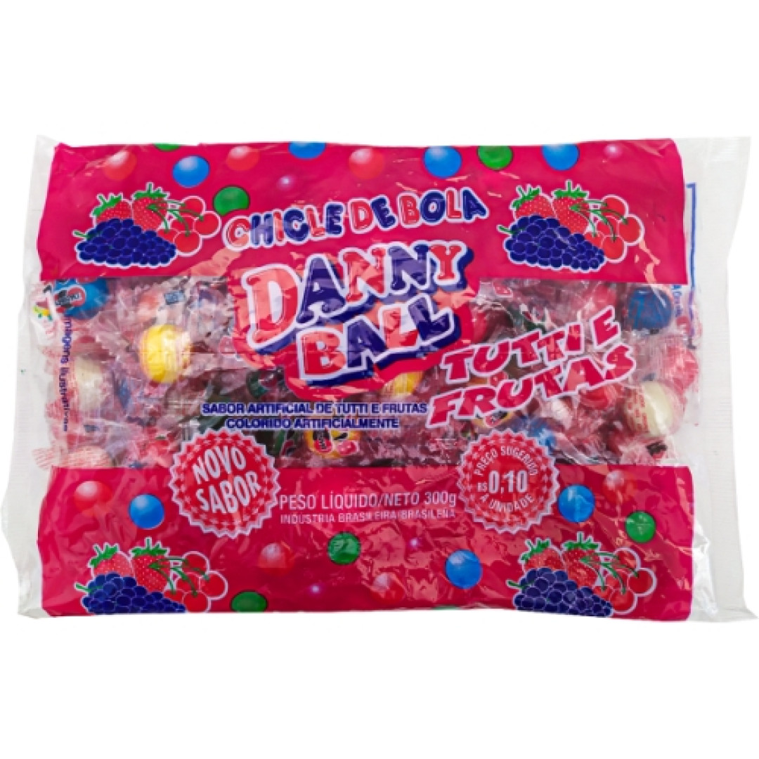 Detalhes do produto Chicle Danny Ball Azedinho 300G Sta Fe Frutas