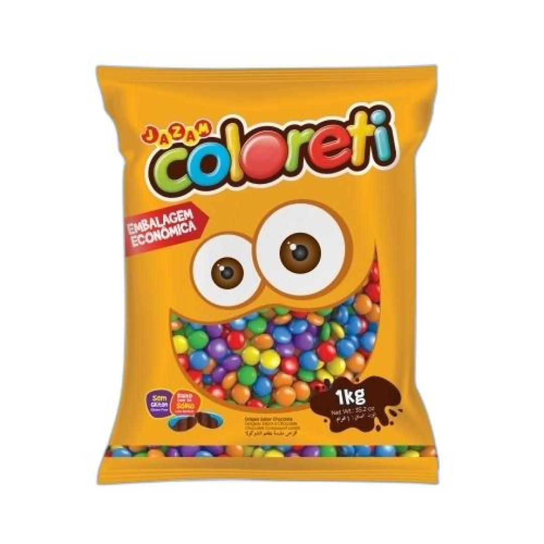 Detalhes do produto Confeito Coloreti Mini 1Kg Jazam Sortidos