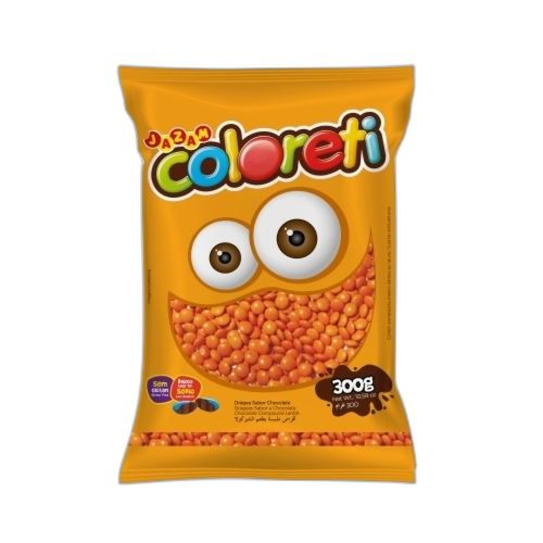 Detalhes do produto Confeito Coloreti Mini 300Gr Jazam Laranja