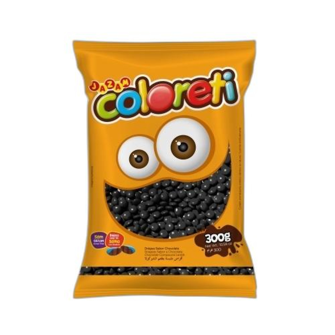 Detalhes do produto Confeito Coloreti Mini 300Gr Jazam Preto