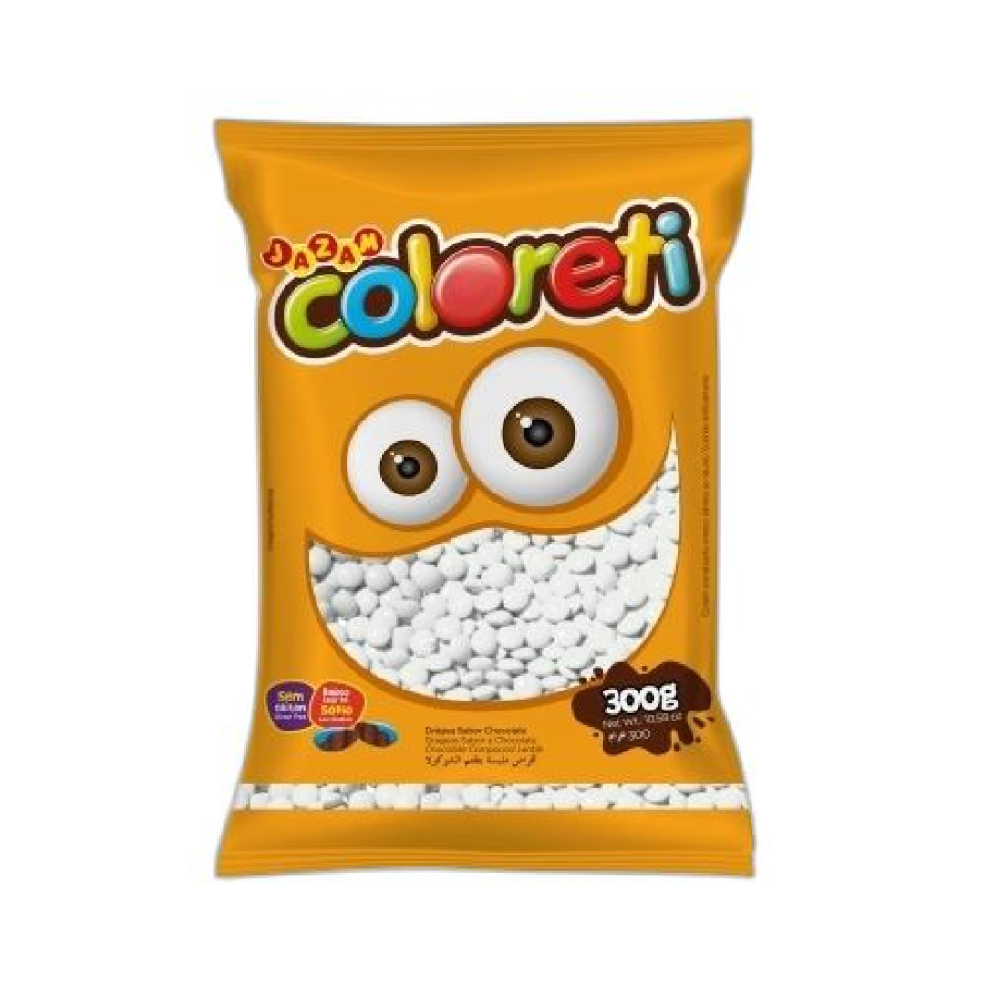 Detalhes do produto Confeito Coloreti Mini 300Gr Jazam Branco