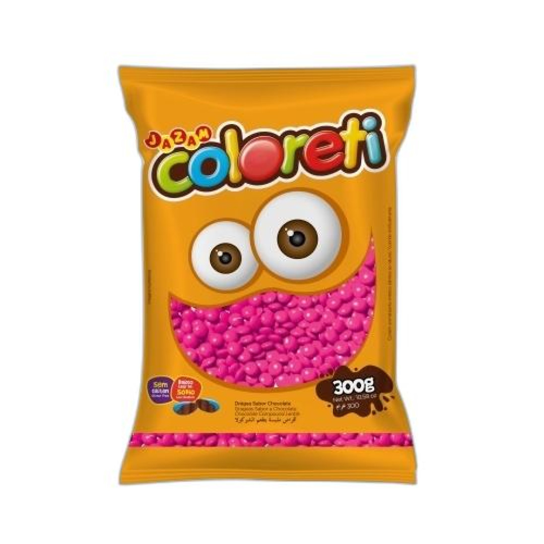 Detalhes do produto Confeito Coloreti Mini 300Gr Jazam Rosa