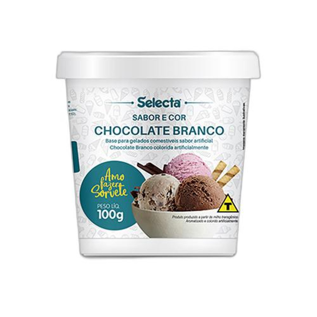 Detalhes do produto Base Sorvete 100Gr Selecta Choc Bco