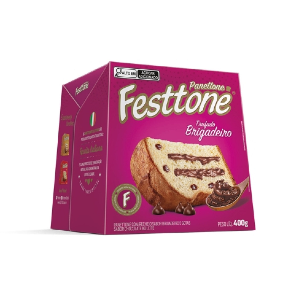 Detalhes do produto Panetone Trufado 400Gr Festtone Brigadeiro