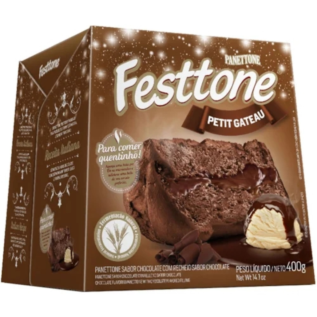 Detalhes do produto Panetone Trufado 400Gr Festtone Petit Gateau