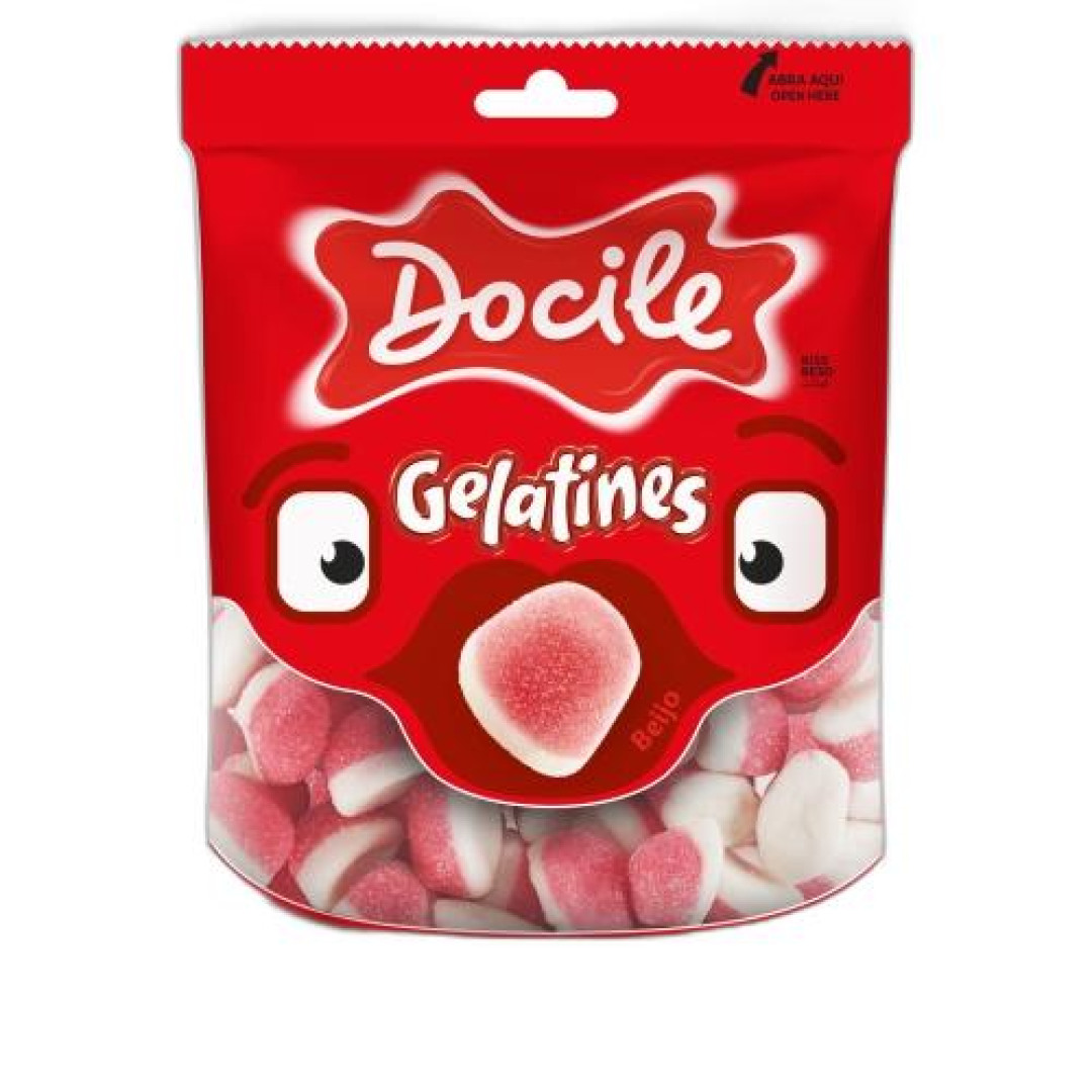 Detalhes do produto Bala Gel Beijo 70Gr Docile Morango