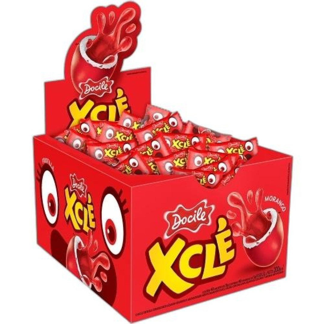 Detalhes do produto Chicle Xcle Dp 40Un Docile Morango