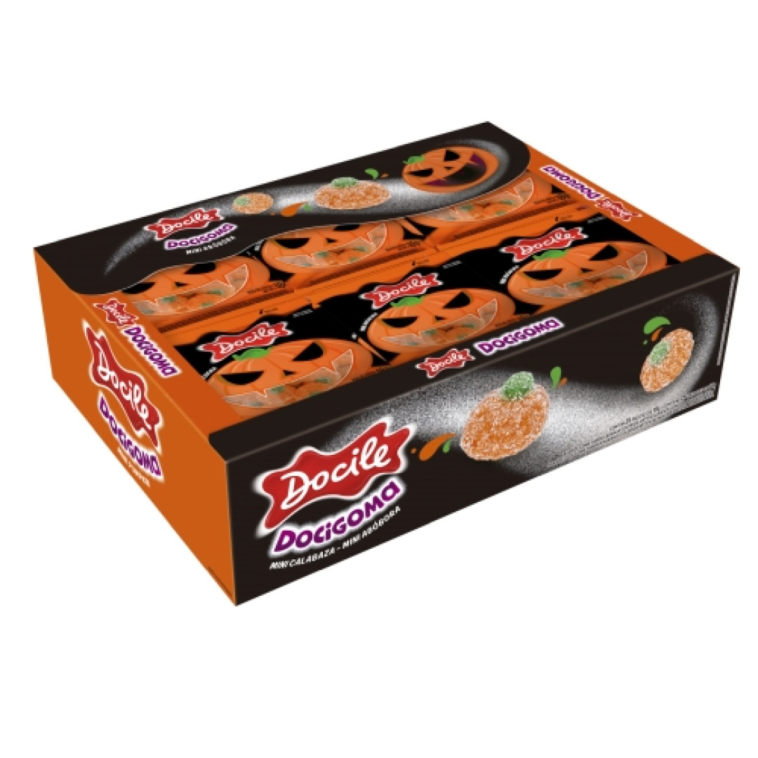 Detalhes do produto Goma Docigoma Mini Abob Dp 24X18G Docile Laranja