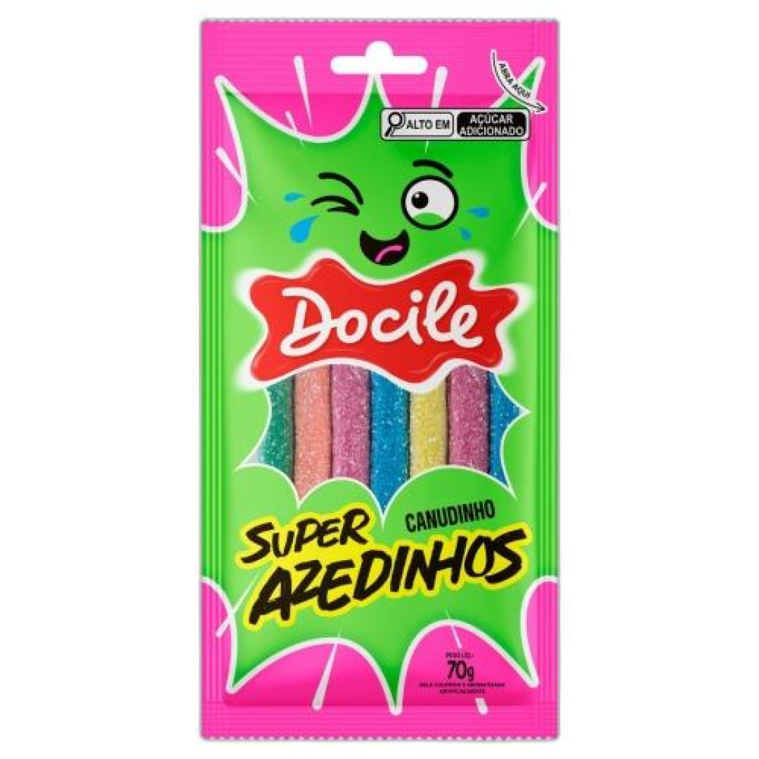 Detalhes do produto Bala Gel Canudinho Sup Azedinho 70Gr Doc Sortido