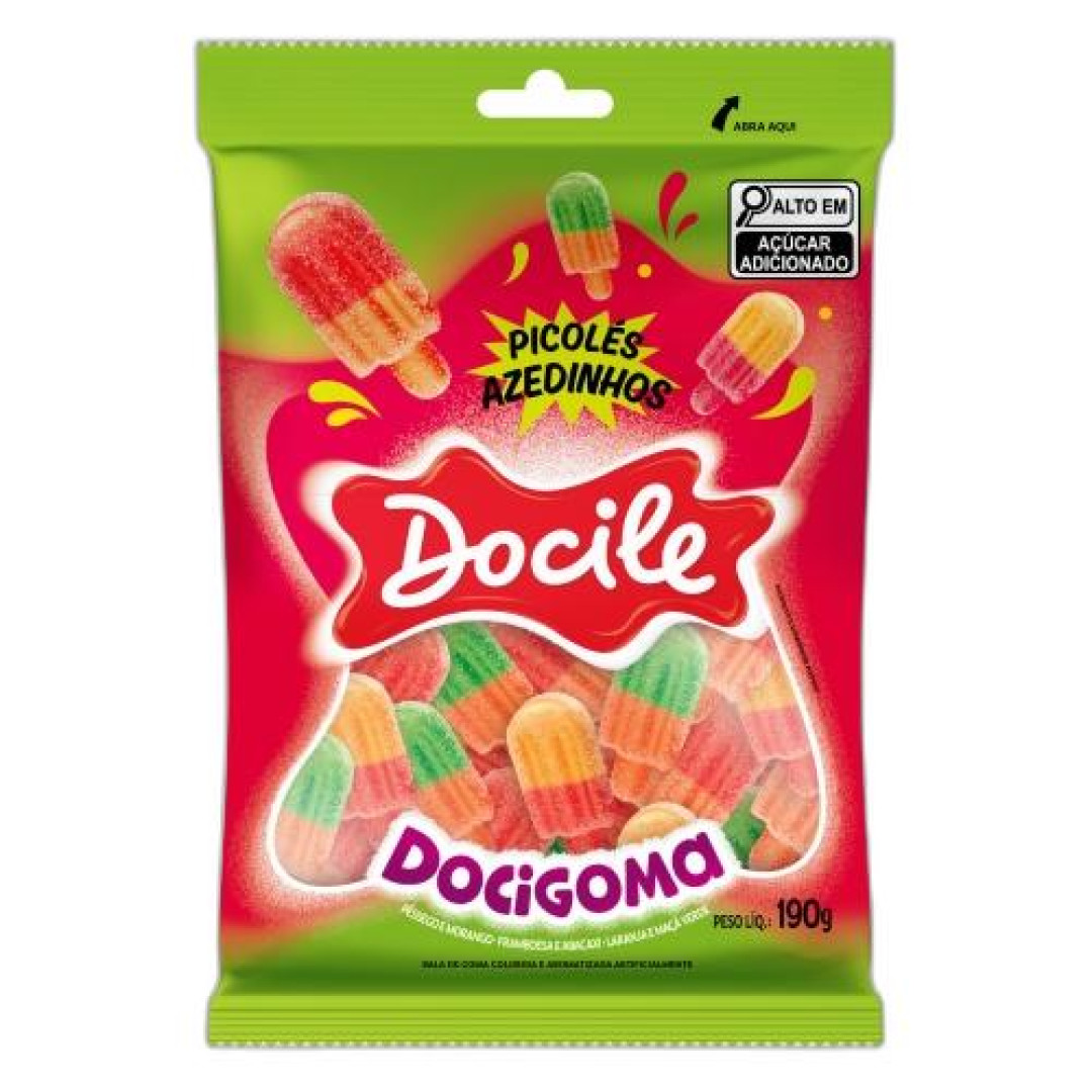 Detalhes do produto Goma Docigoma Picole 190Gr Docile Frutas Citricas