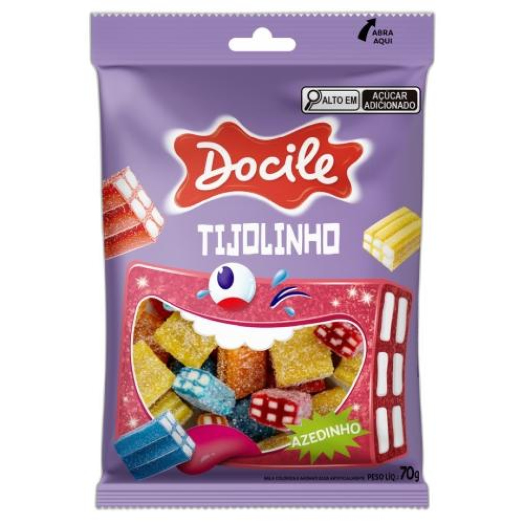 Detalhes do produto Bala Regaliz Tubo Tijolinho 70Gr Docile Mix