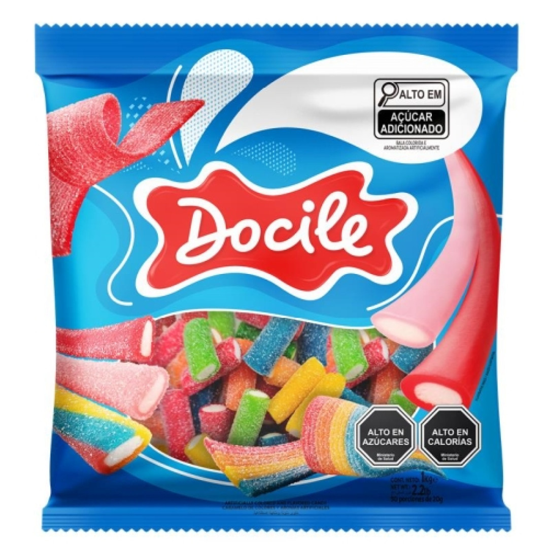 Detalhes do produto Bala Canudinho Jumbo Bite Size 1K Docile Sortido