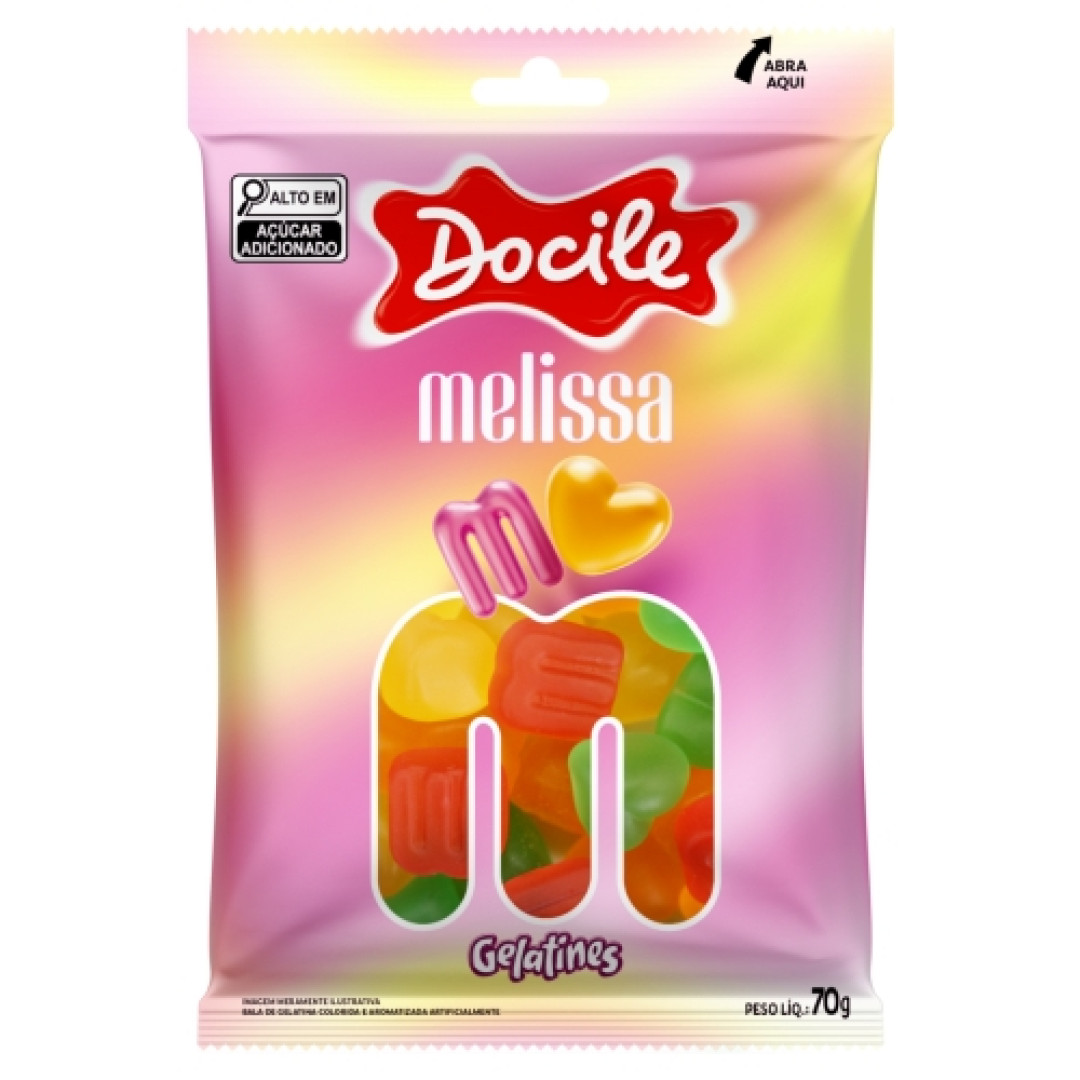 Detalhes do produto Bala Gel Melissa 70Gr Docile Morango/banana