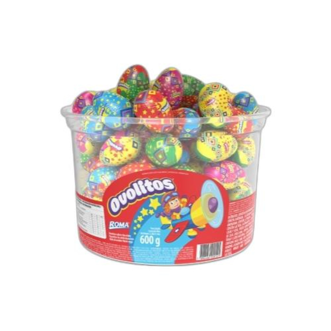 Detalhes do produto Choc Ovinhos Ovolitos 600Gr Roma Ao Leite