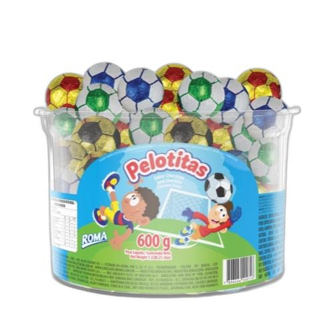 Detalhes do produto Choc Bolinha Pelotitas 600Gr Roma Ao Leite