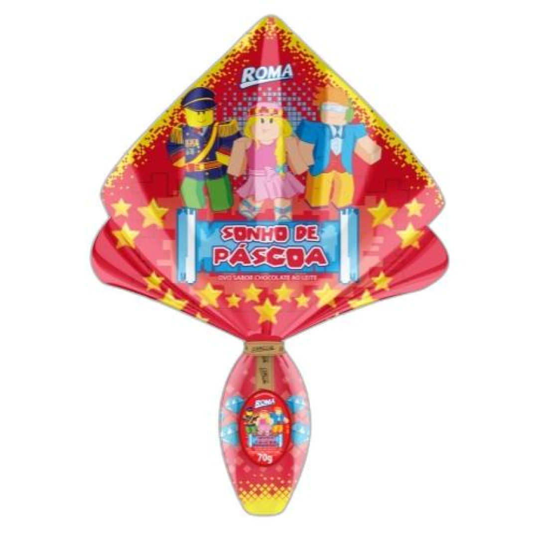 Detalhes do produto Ovo Pascoa Sonho De Pascoa 70Gr Roma Ao Leite