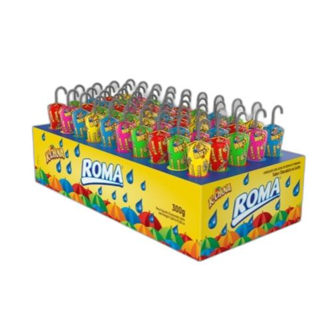 Detalhes do produto Choc K-Chuva 50X6Gr Roma Ao Leite