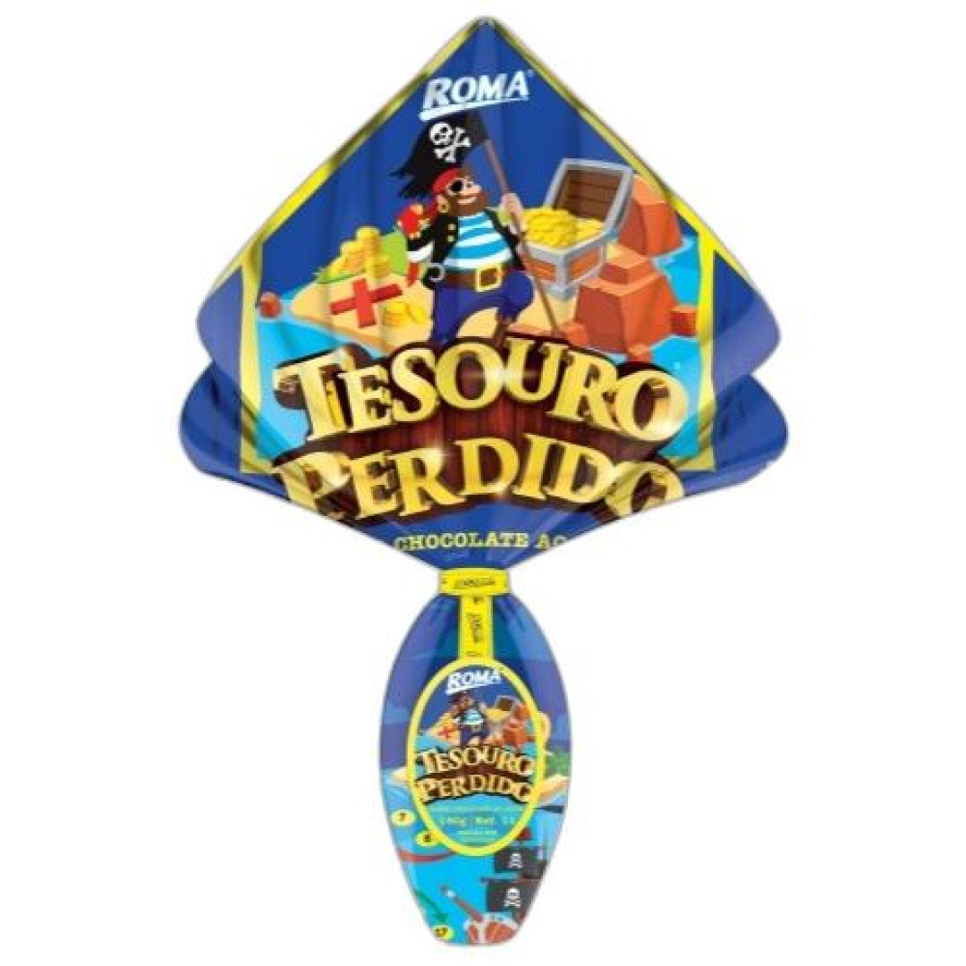 Detalhes do produto Ovo Pascoa Tesouro Perdido 160Gr Roma Ao Leite